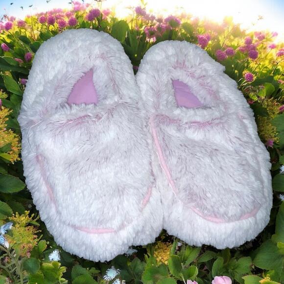 Warmies Microwavable Slippers Marshmallow Lavender Soothe Warmth 6-10 Footwear - Picture 9 of 9